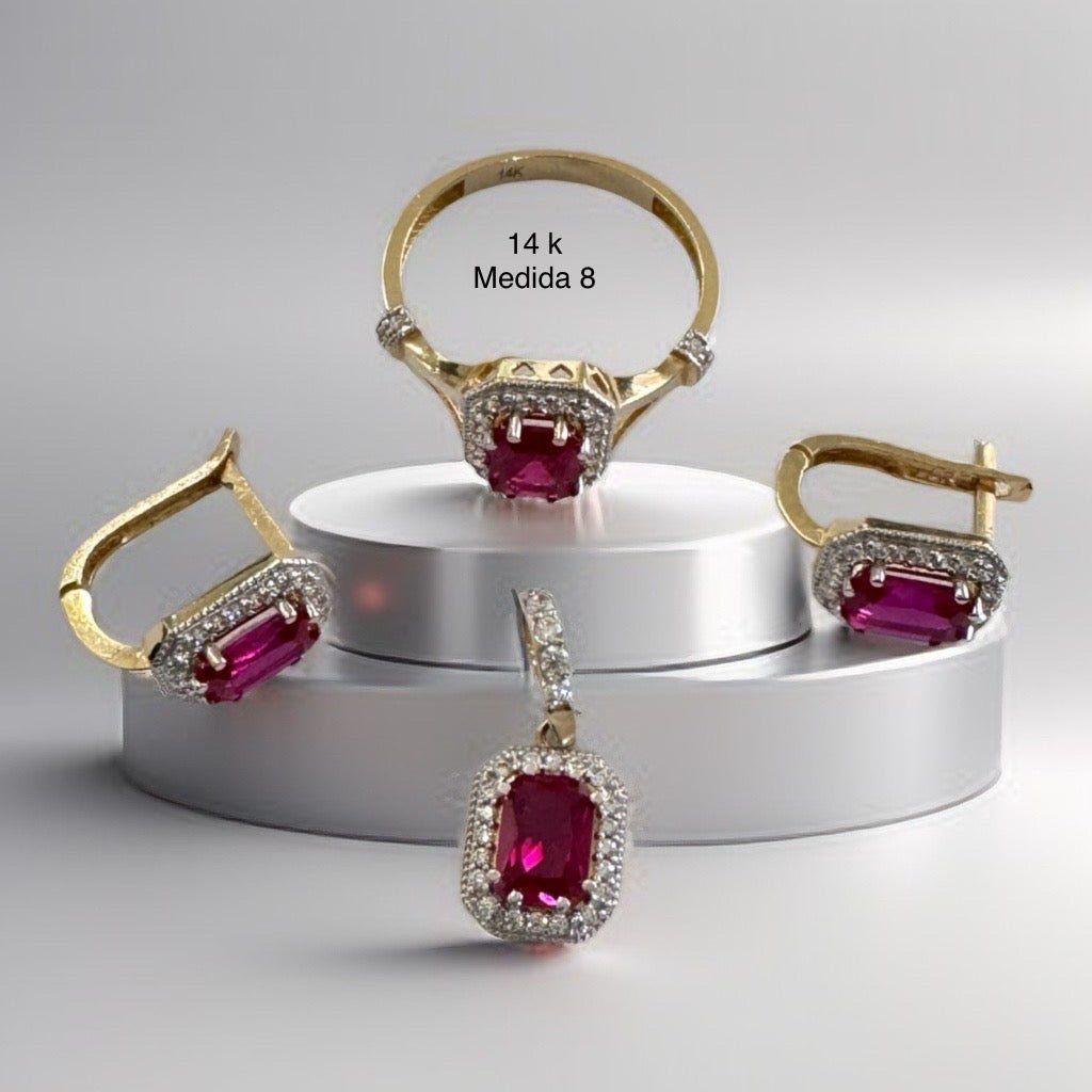 Conjunto de anillo, colgante, pendiente - Joyería TuOro