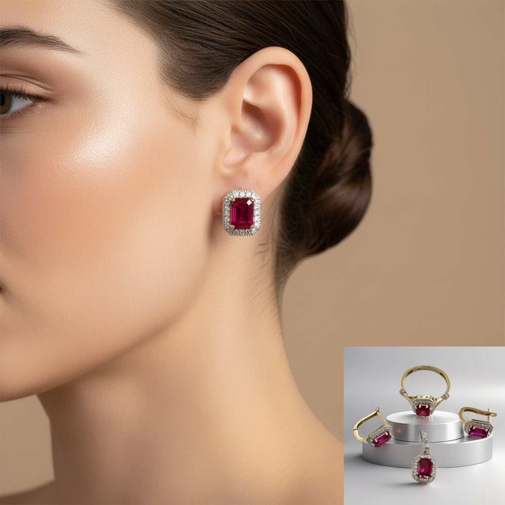 Conjunto de anillo, colgante, pendiente - Joyería TuOro