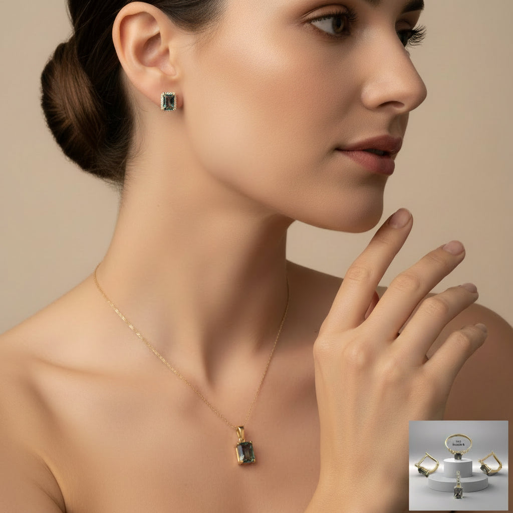 Conjunto de anillo, colgante, pendiente - Joyería TuOro