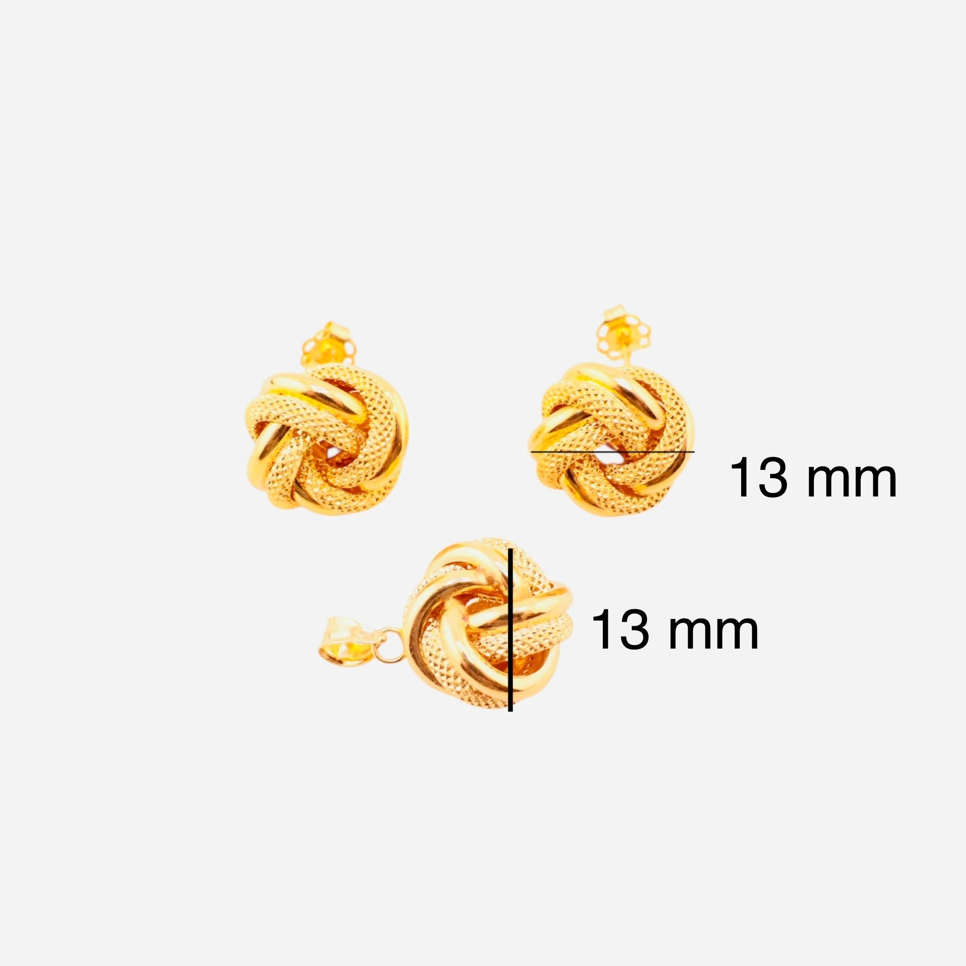 Conjunto nudos del amor - Joyería TuOro