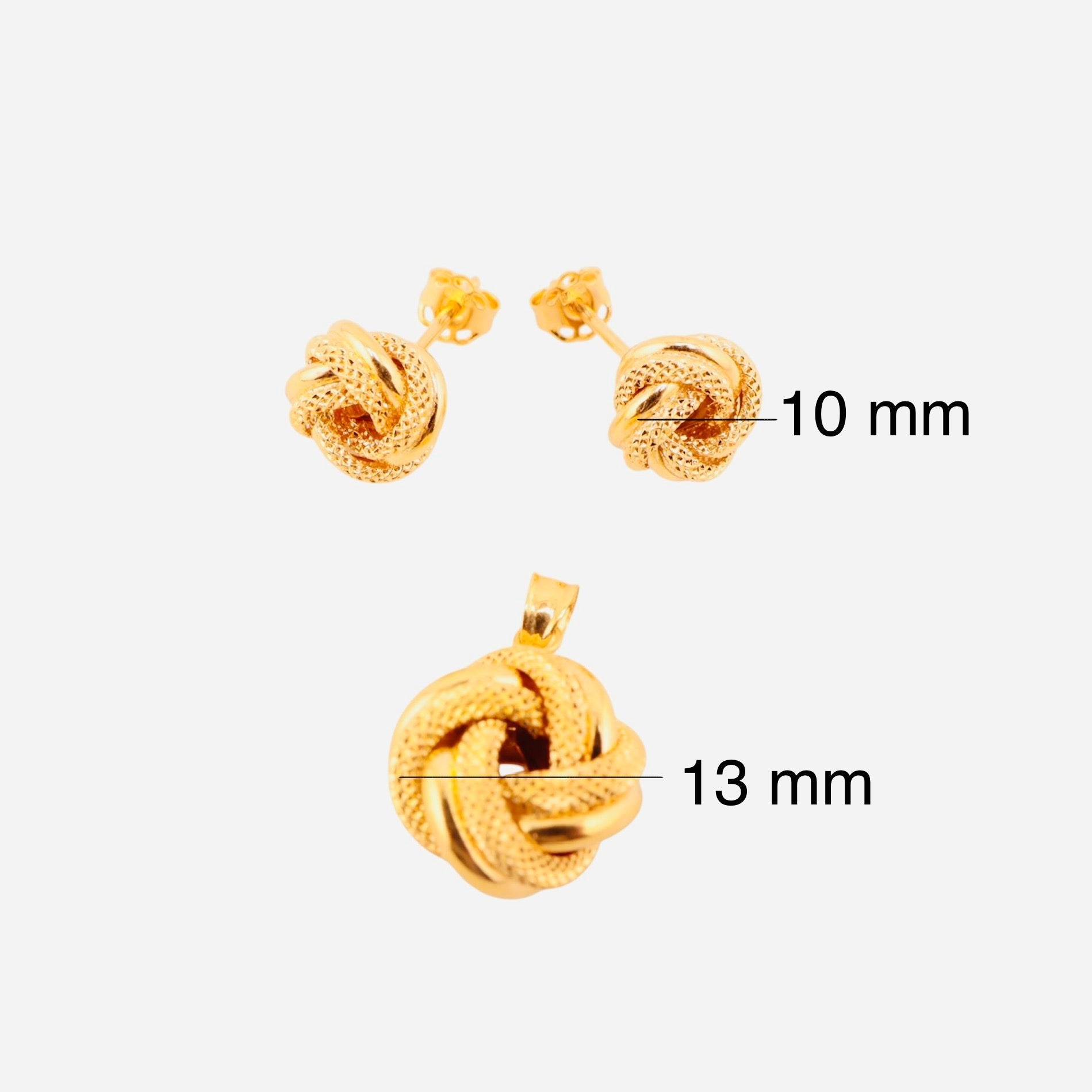 Conjunto nudos del amor - Joyería TuOro