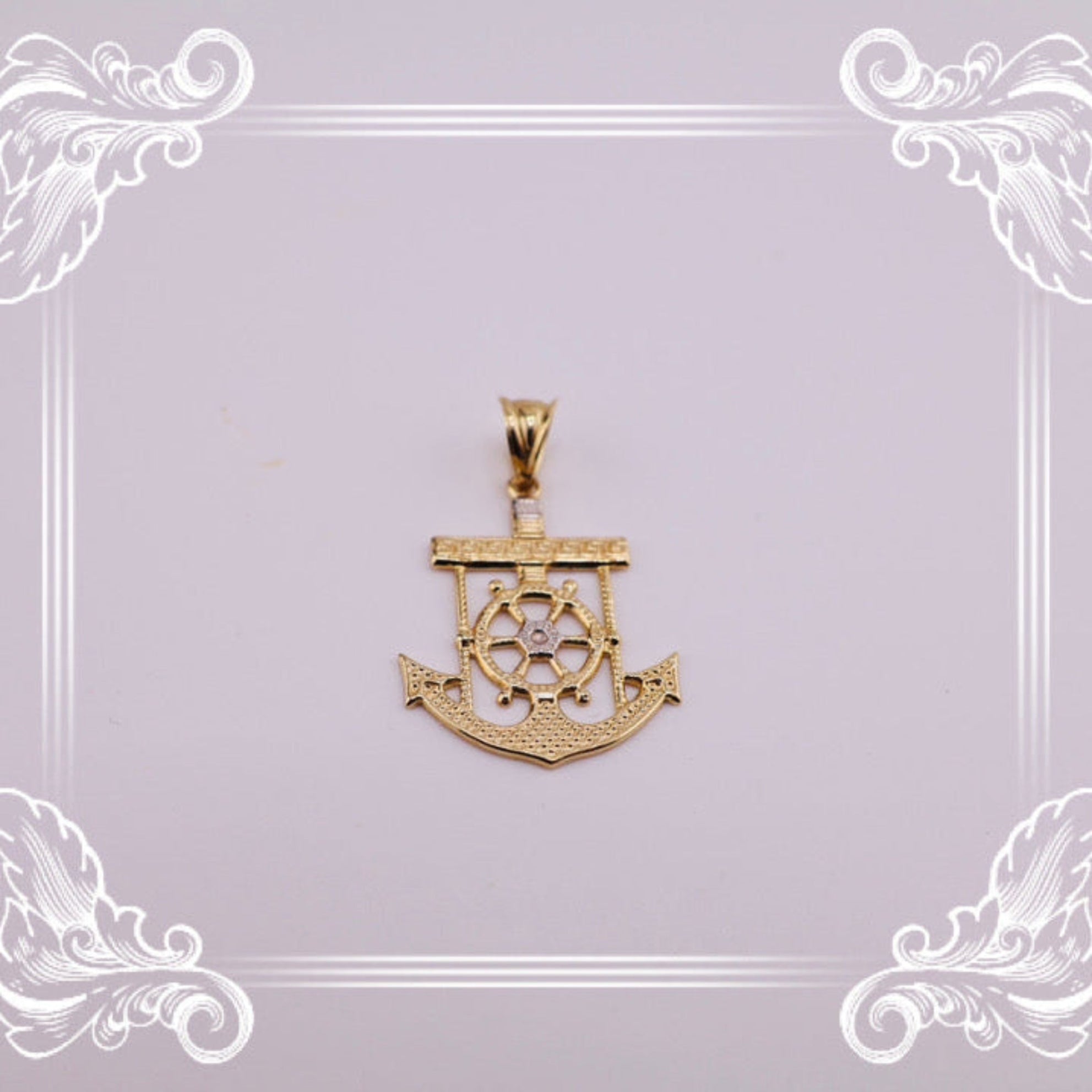 Dije de cadena con ancla - Joyería TuOro