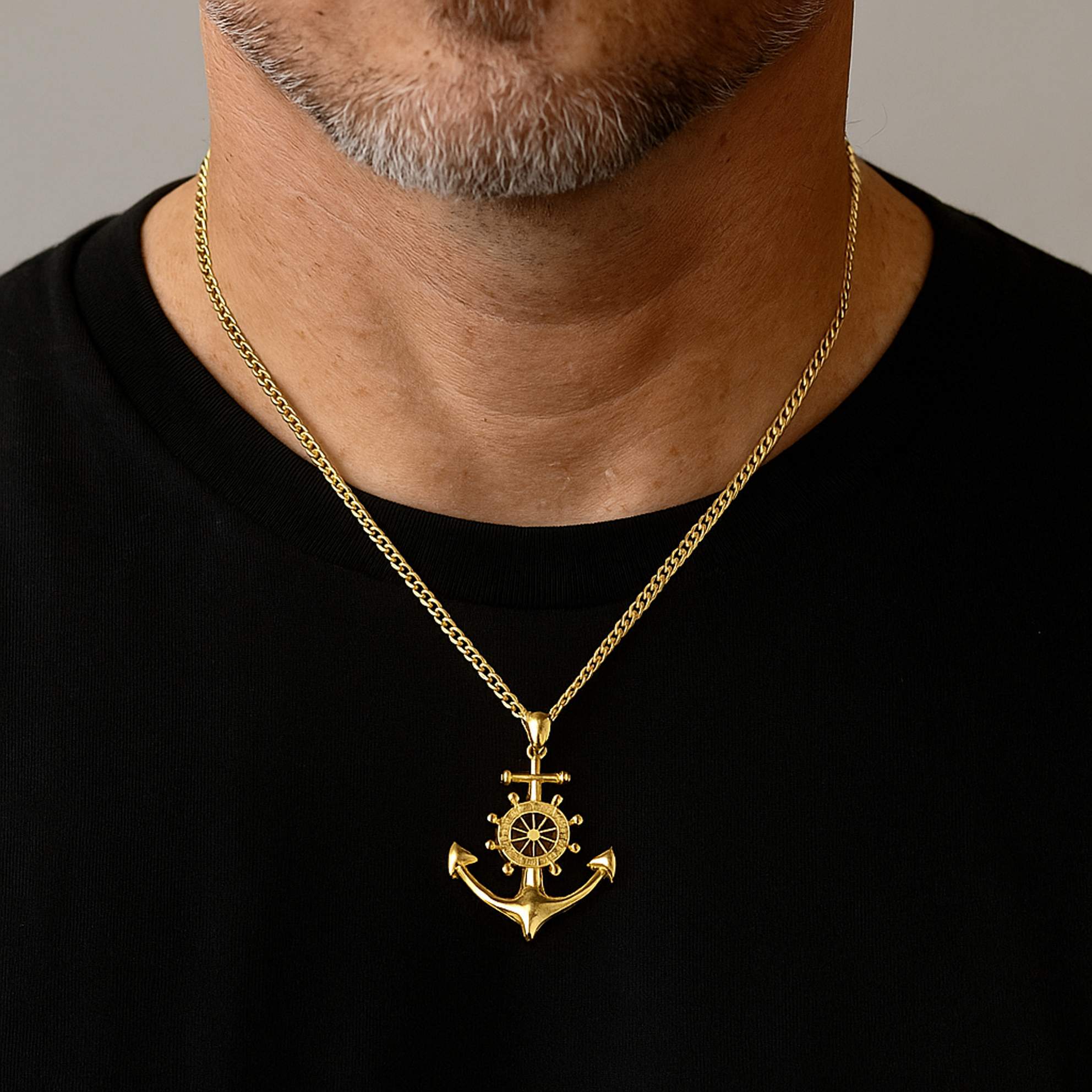 Dije de cadena con ancla - Joyería TuOro