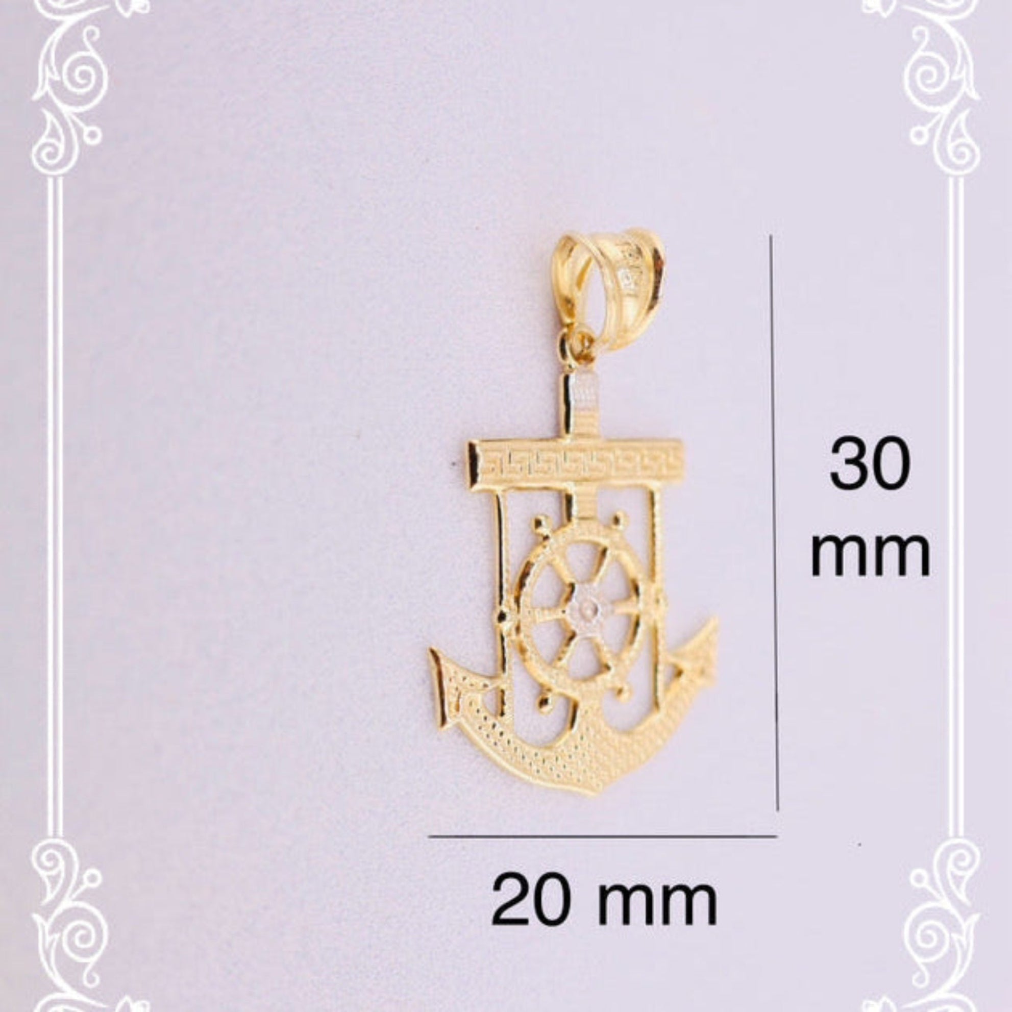 Dije de cadena con ancla - Joyería TuOro