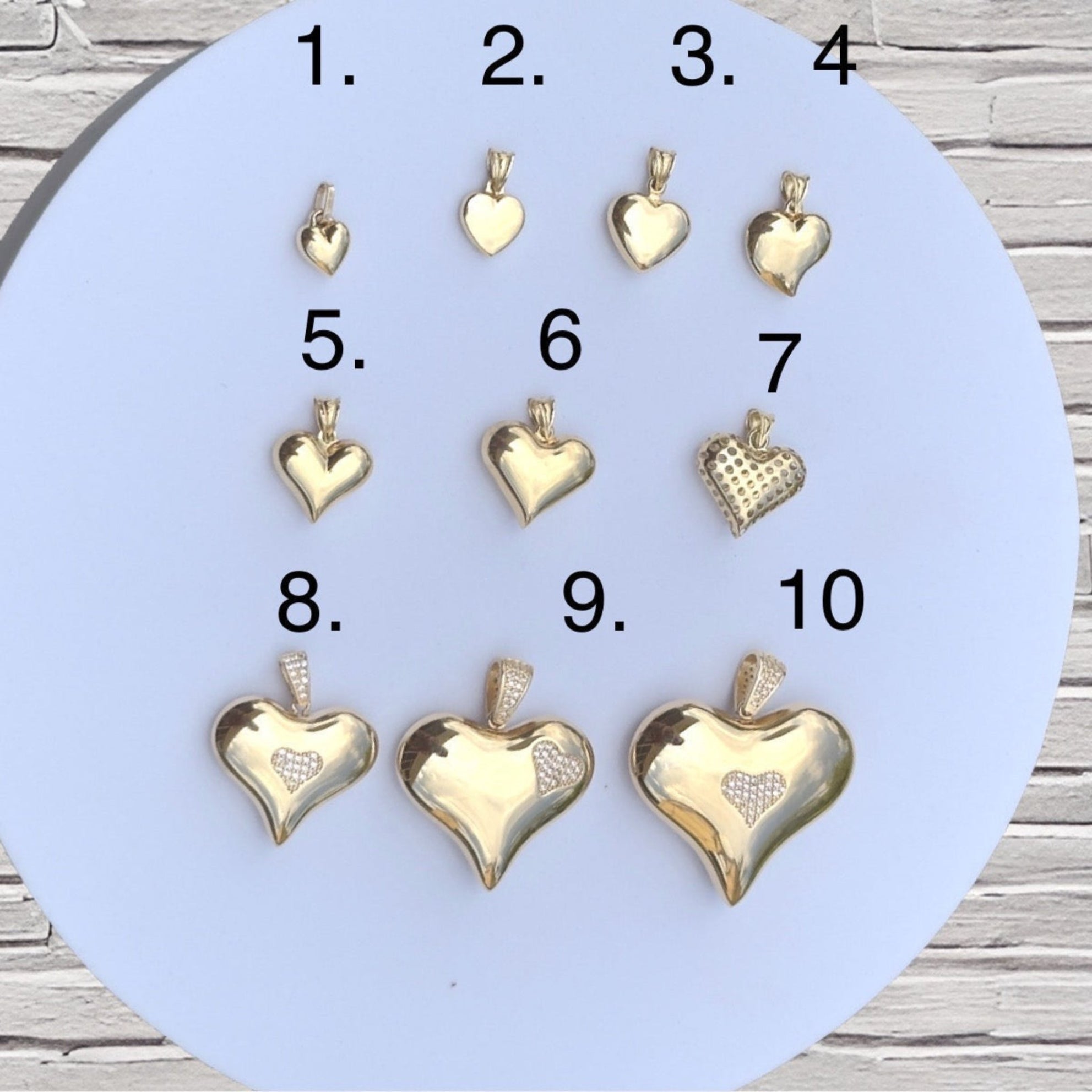 Dijes de corazón oro - Joyería TuOro
