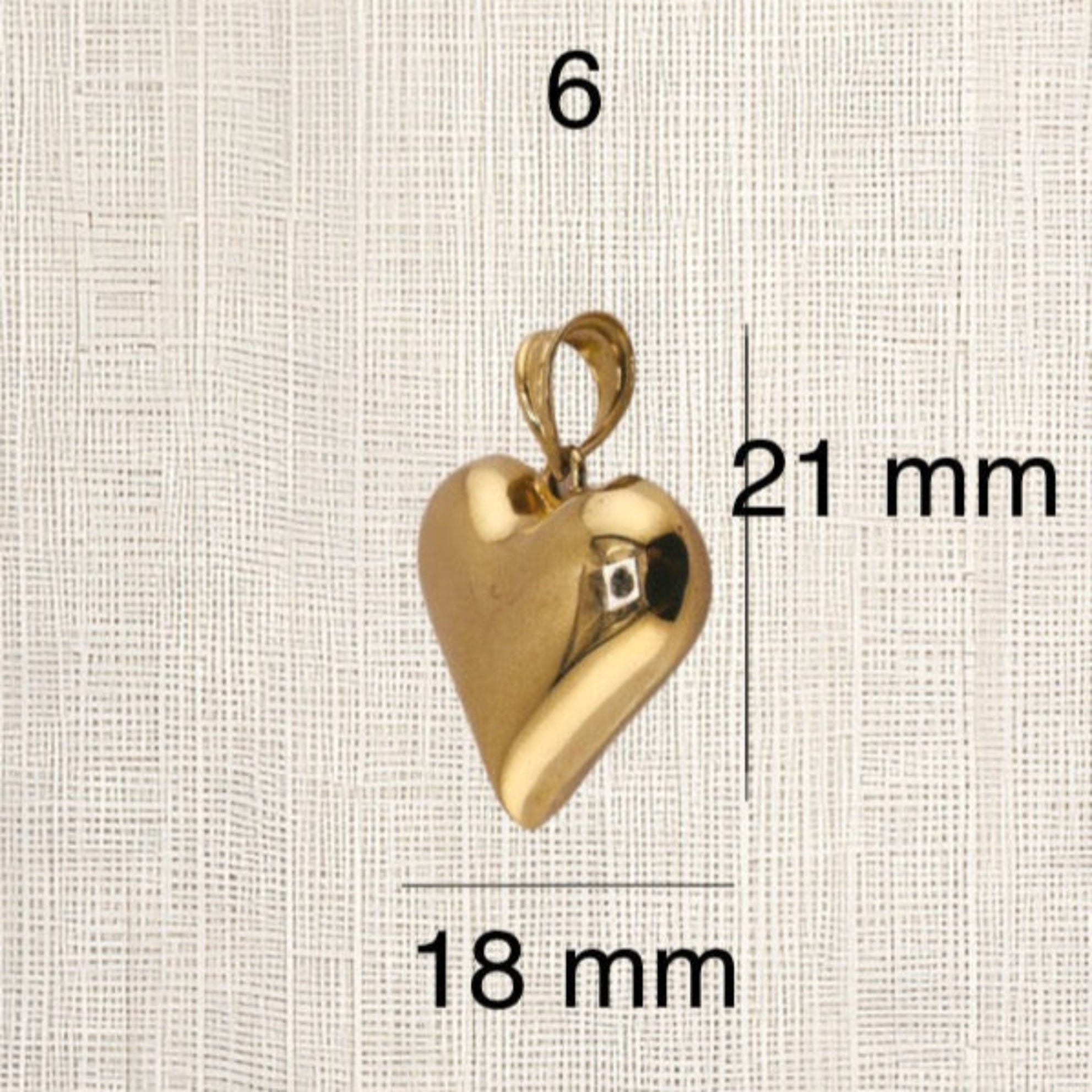 Dijes de corazón oro - Joyería TuOro