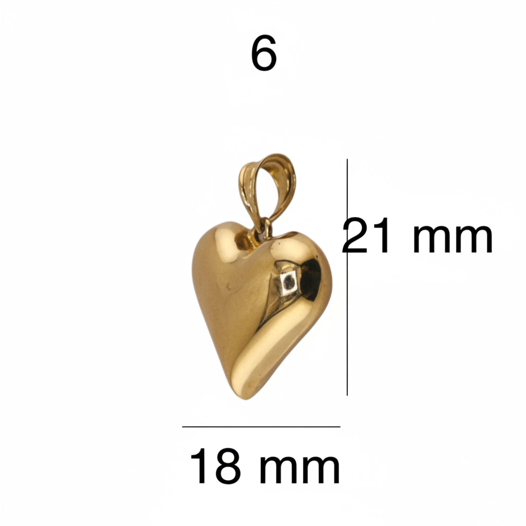 Dijes de corazón oro - Joyería TuOro