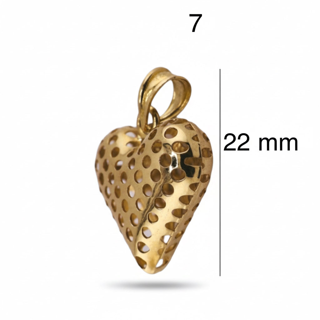Dijes de corazón oro - Joyería TuOro