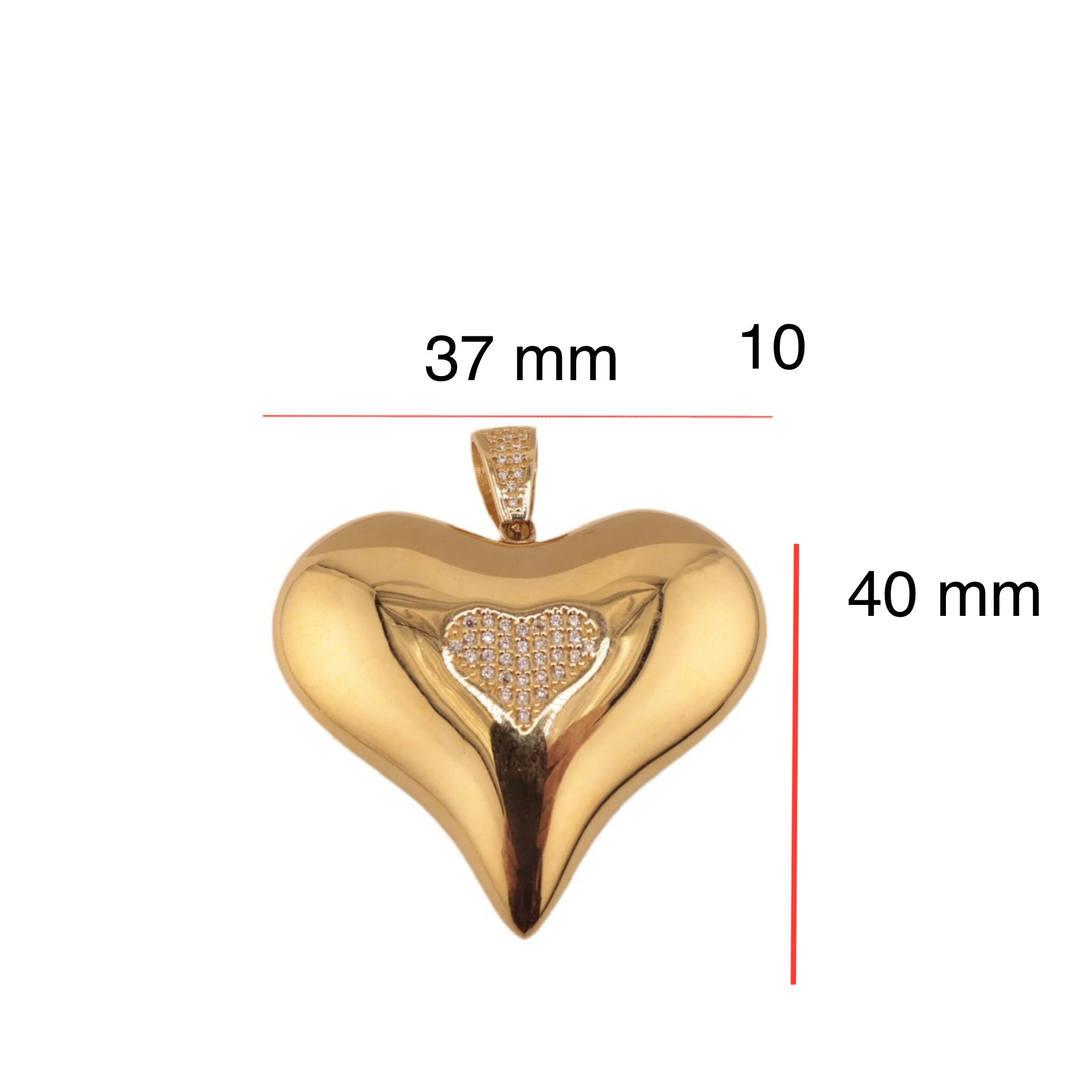 Dijes de corazón oro - Joyería TuOro