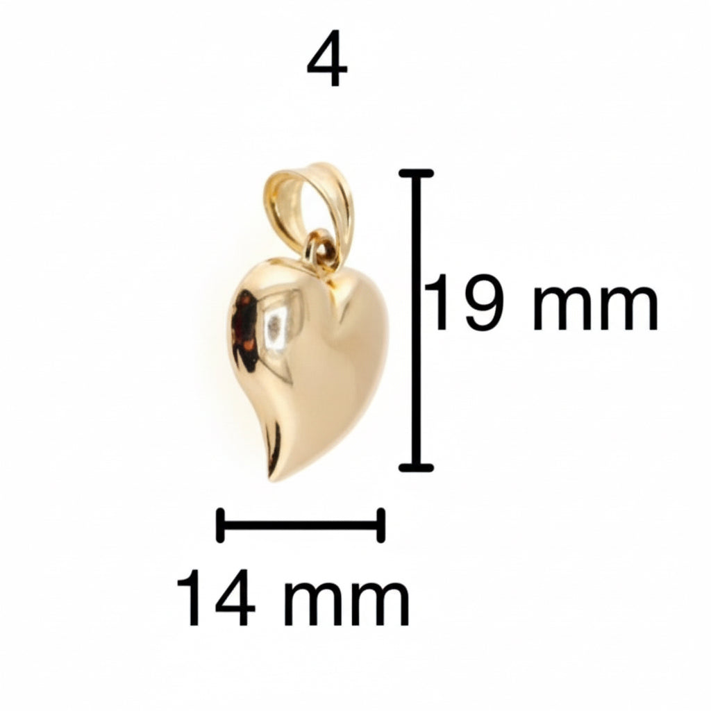 Dijes de corazón oro - Joyería TuOro