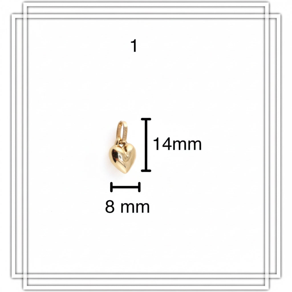 Dijes de corazón oro - Joyería TuOro