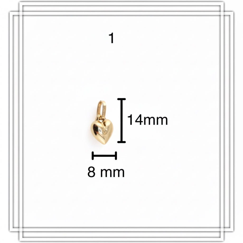 Dijes de corazón oro - Joyería TuOro