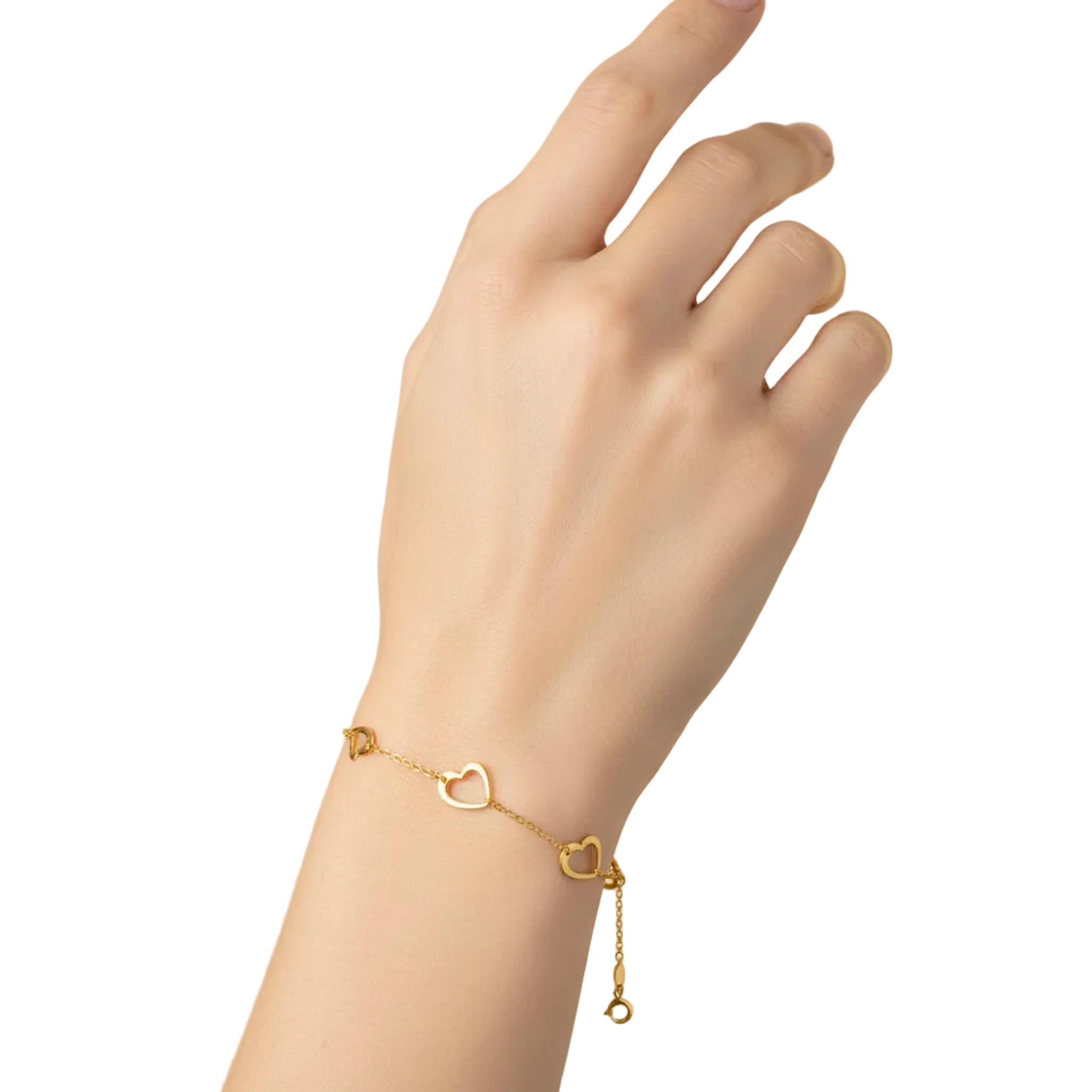 Pulsera de Oro 14K TuOro con corazón integrado en la cadena