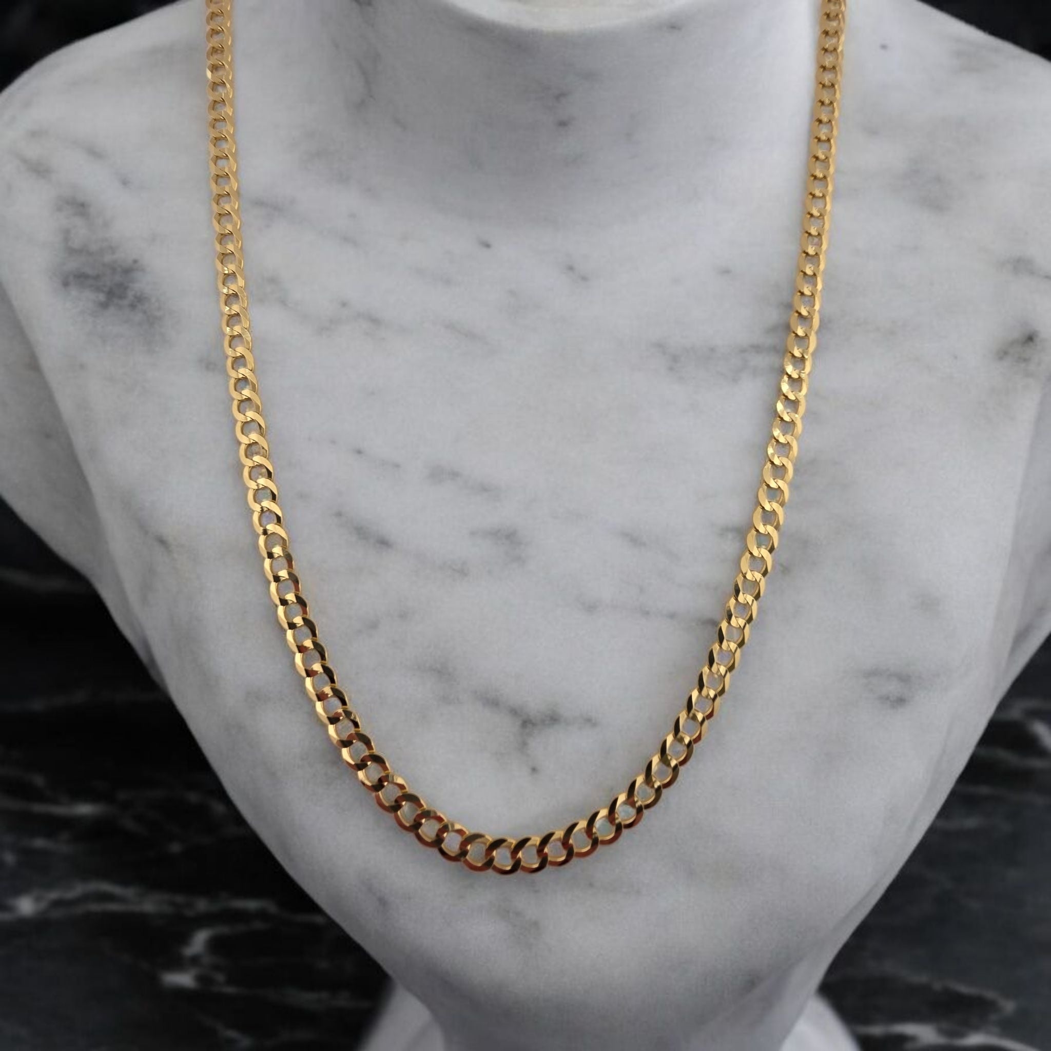 Cadena Cubana Italiana 4.7 mm Oro 14K