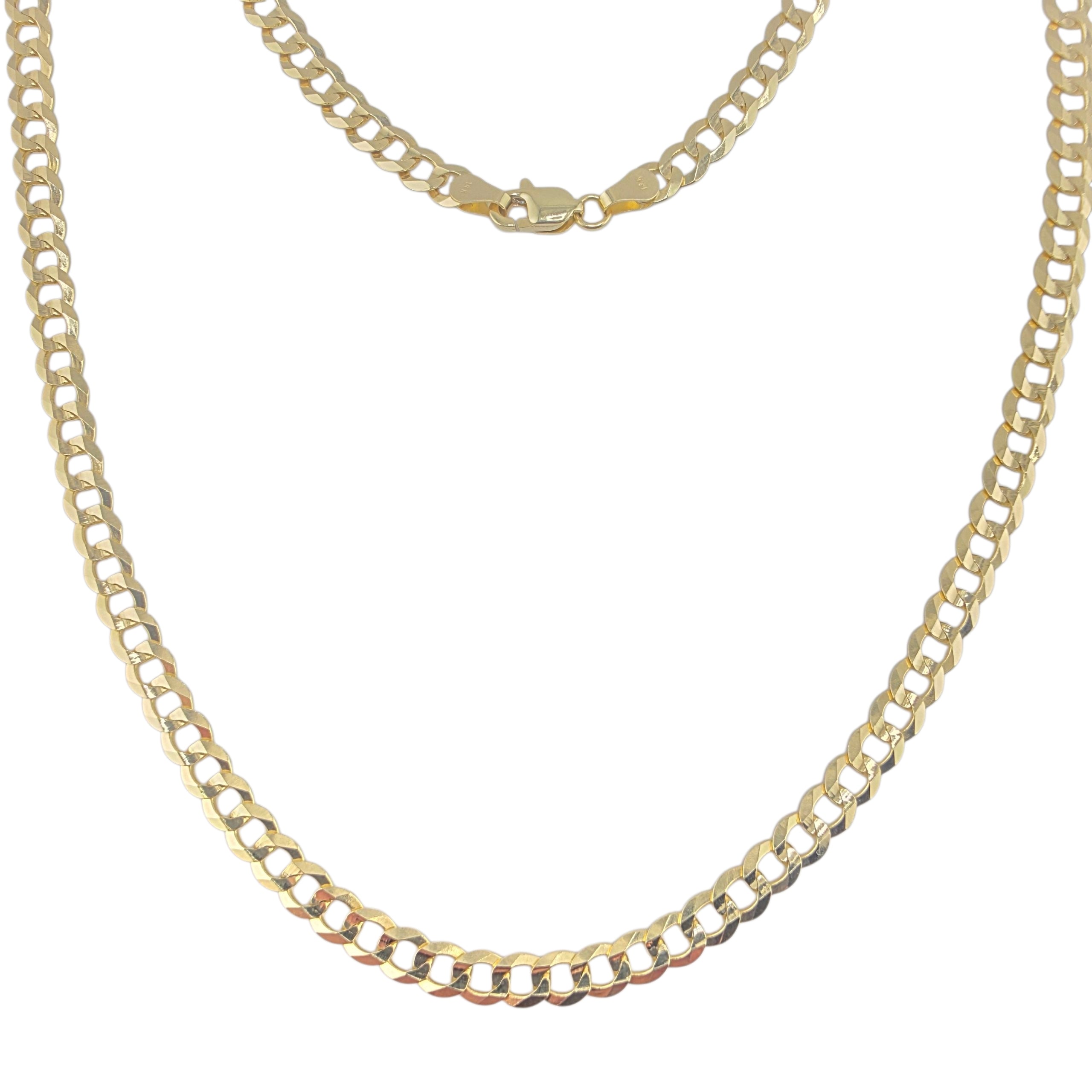 Cadena Cubana Italiana 4.7 mm Oro 14K