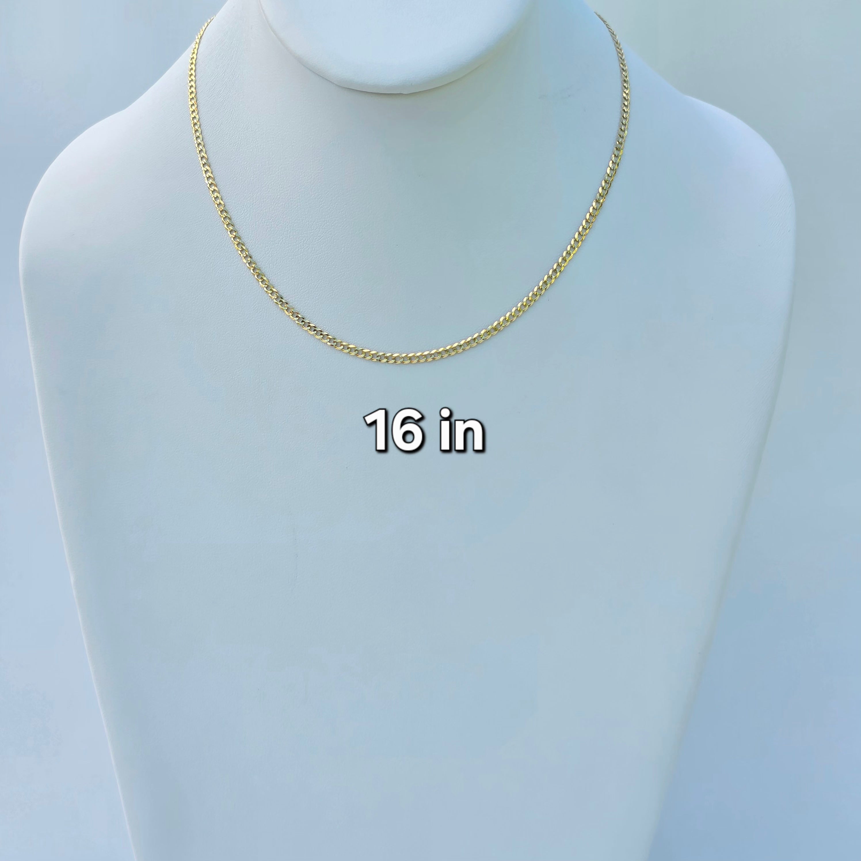 Cadena cubana italiana 2.5 mm oro 14k