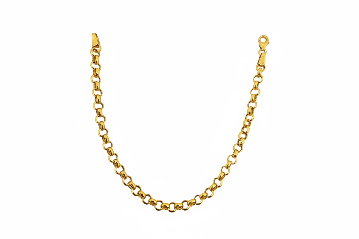 Pulsera elegante en Oro 14K para mujer – diseño Café y Rolo