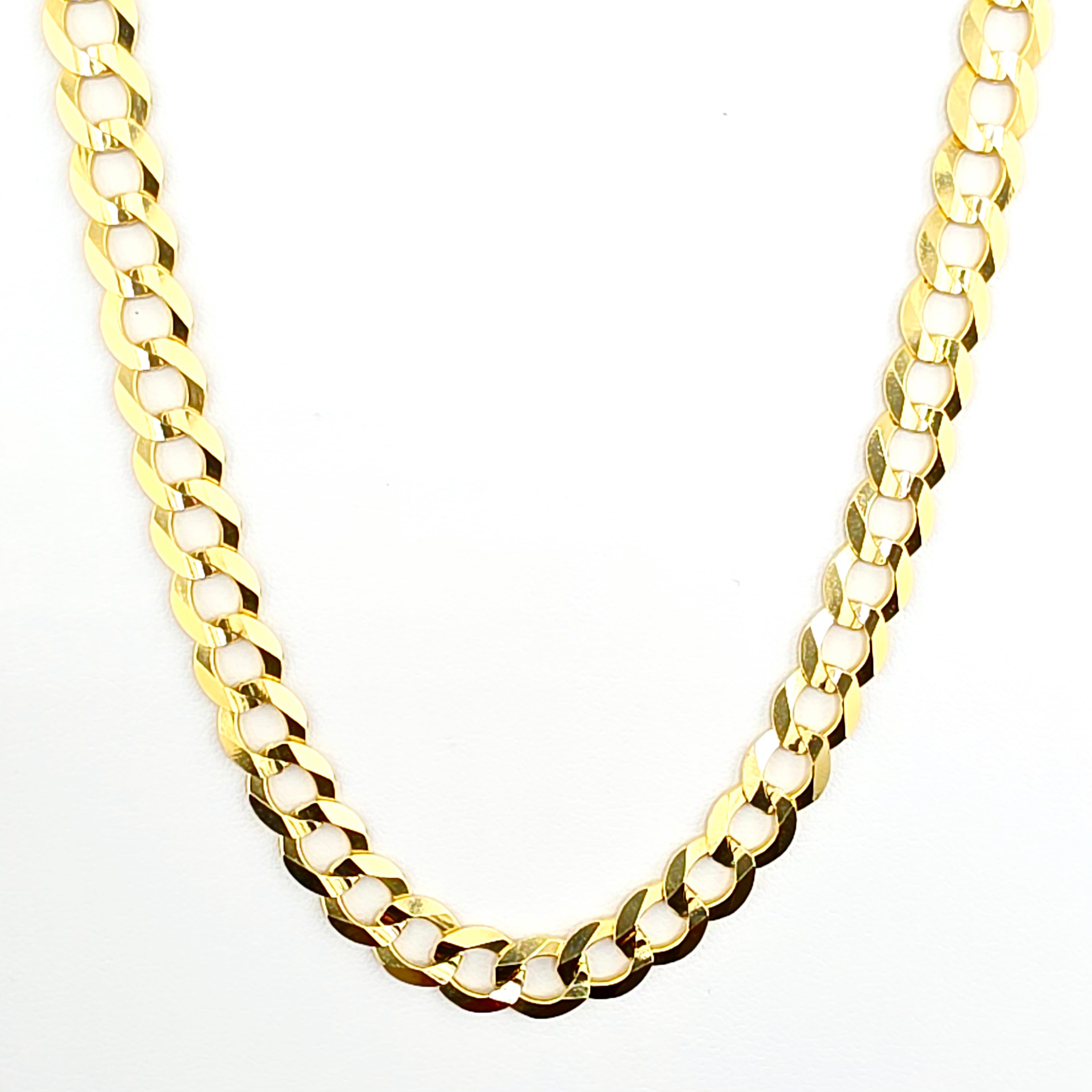 Cadena Cubana Italiana 7.1 mm Oro 14K