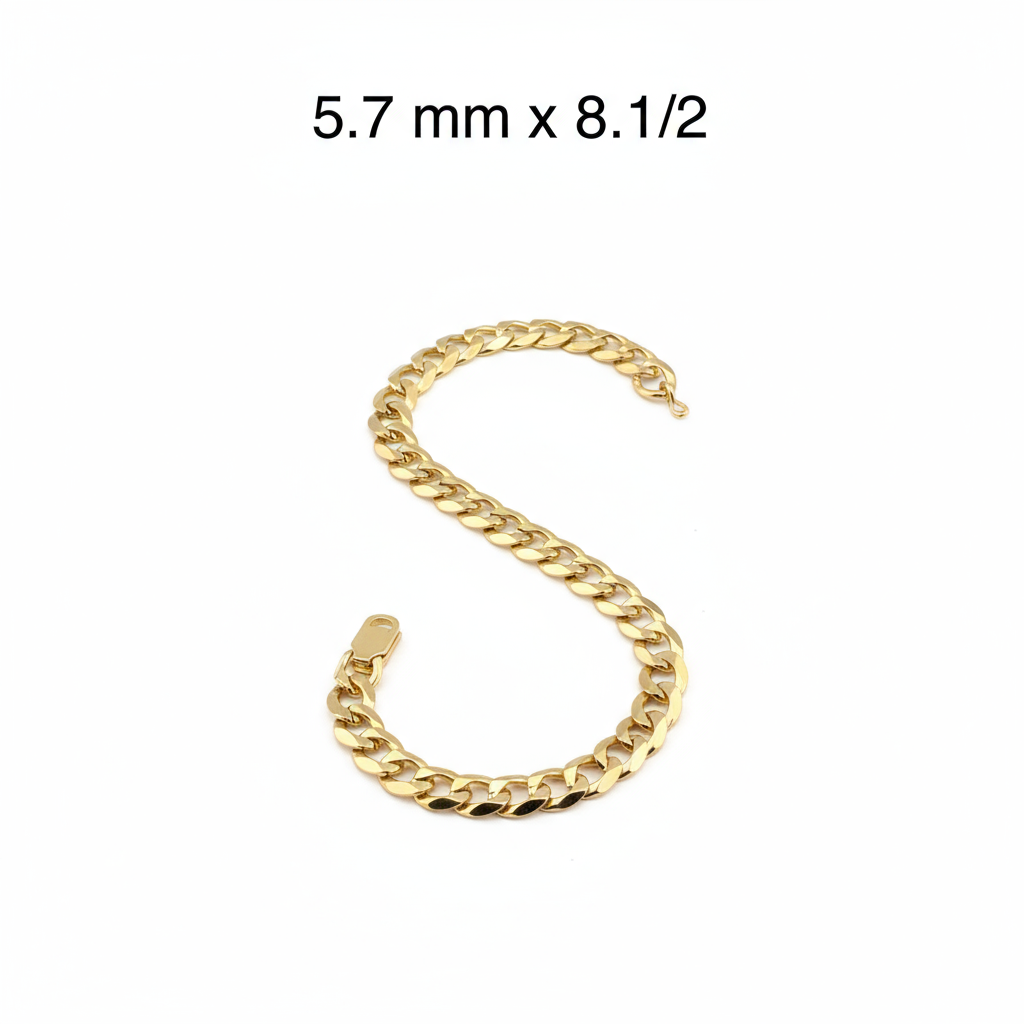 Pulsera Cubana Italiana de Oro 14K