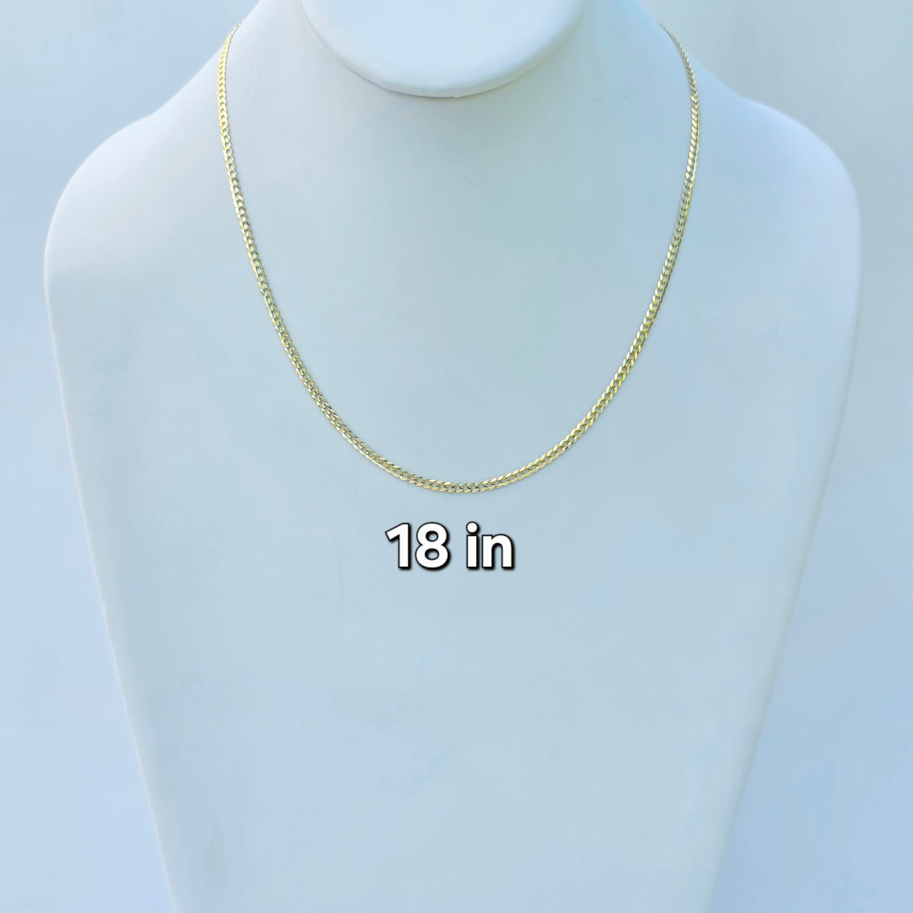 Cadena cubana italiana 2.5 mm oro 14k