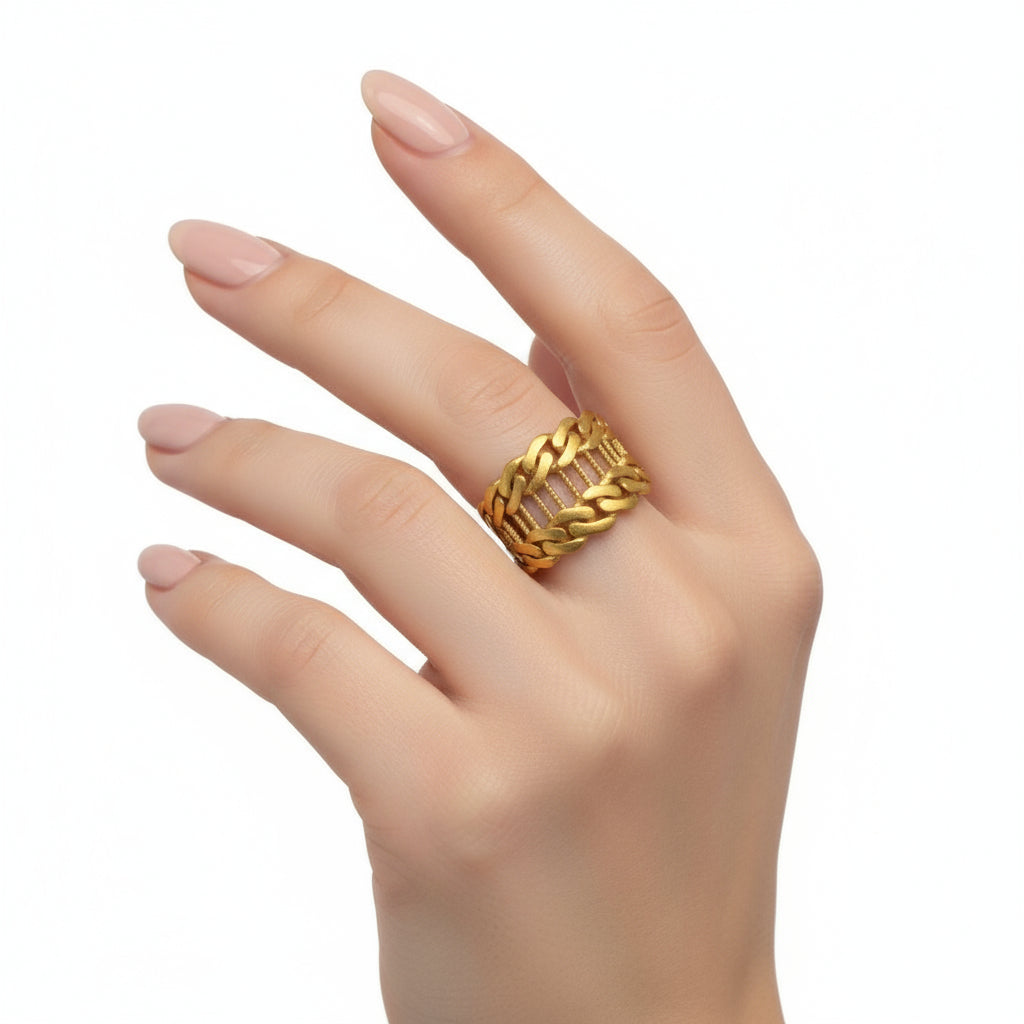 Gold cocktail ring