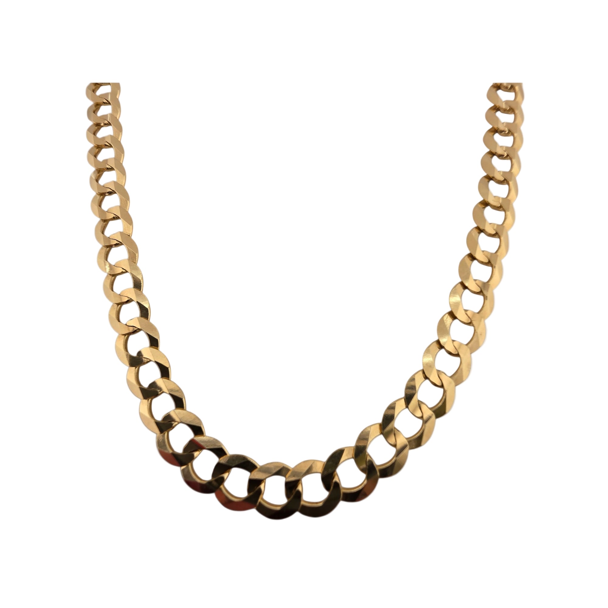 Cadena Cubana Italiana 7.1 mm Oro 14K