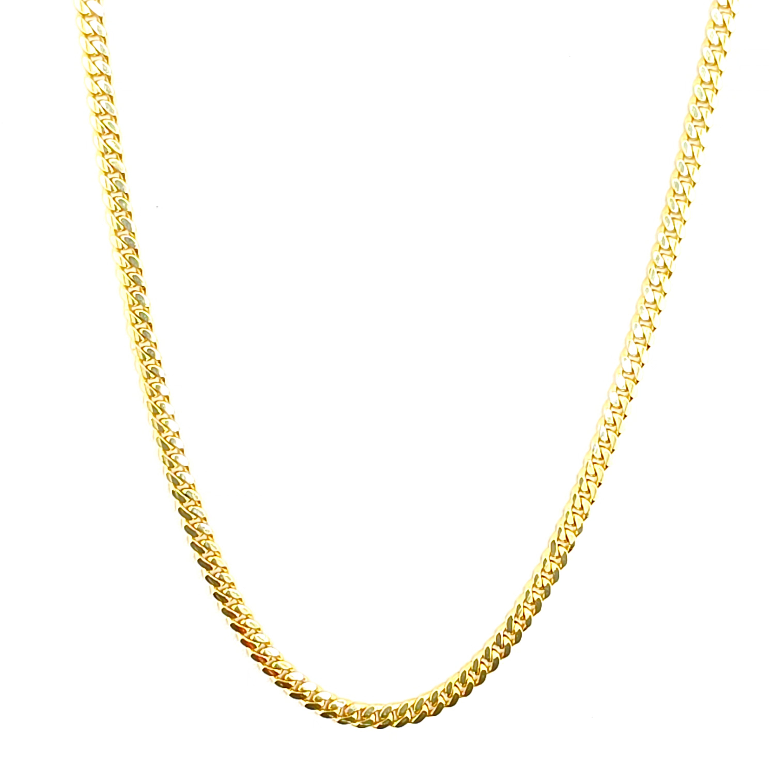 Cadena Cubana Miami 3 mm Oro 14K