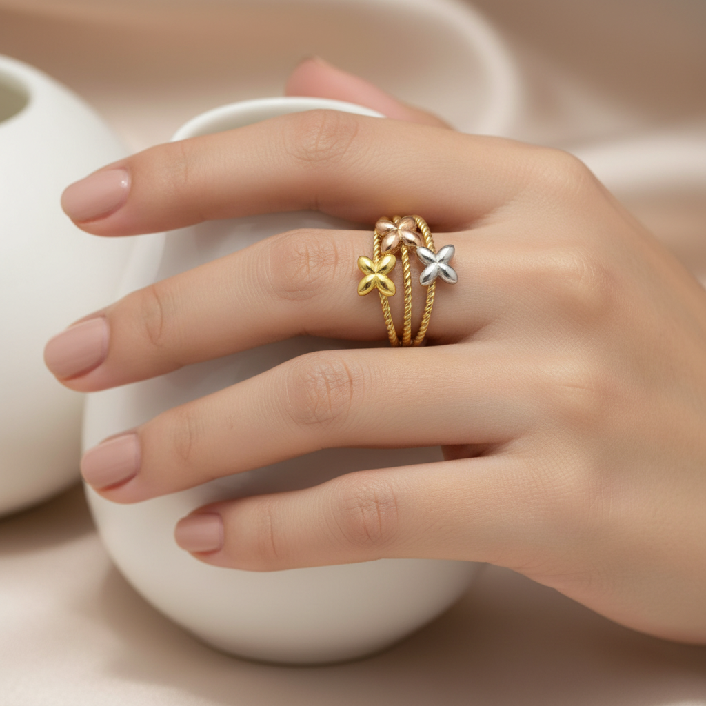 Sortijas de mujer en Oro 10K — corazones y mariposas