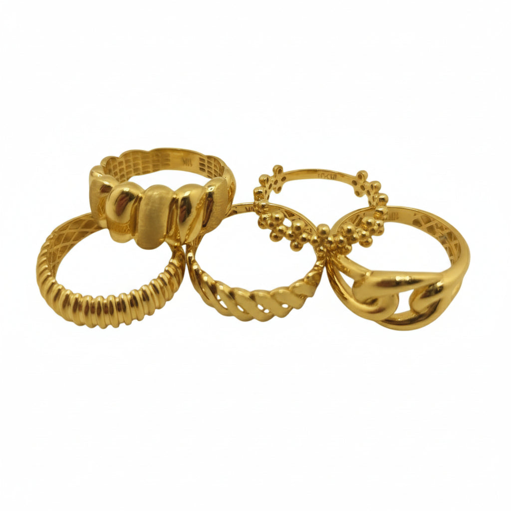 Sortija en Oro 10K sólida con galería