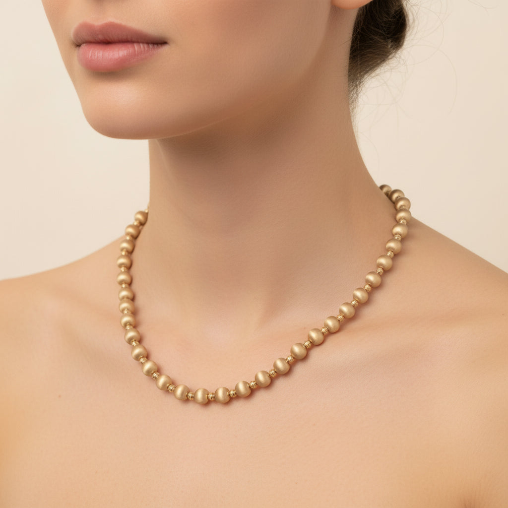 Collar de Bolitas Oro 14K