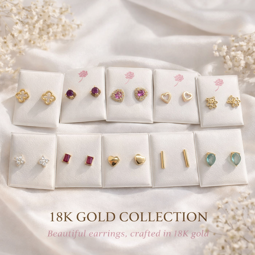 Aretes de Oro 18K