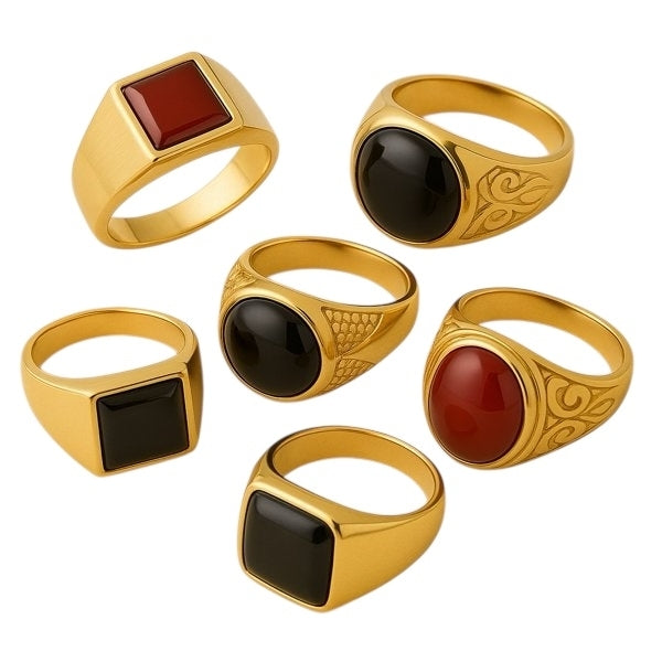 variedad de anillos de hombre