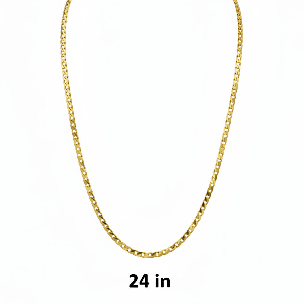 Cadena Cubano-Italiana en Oro 10K de 4 mm