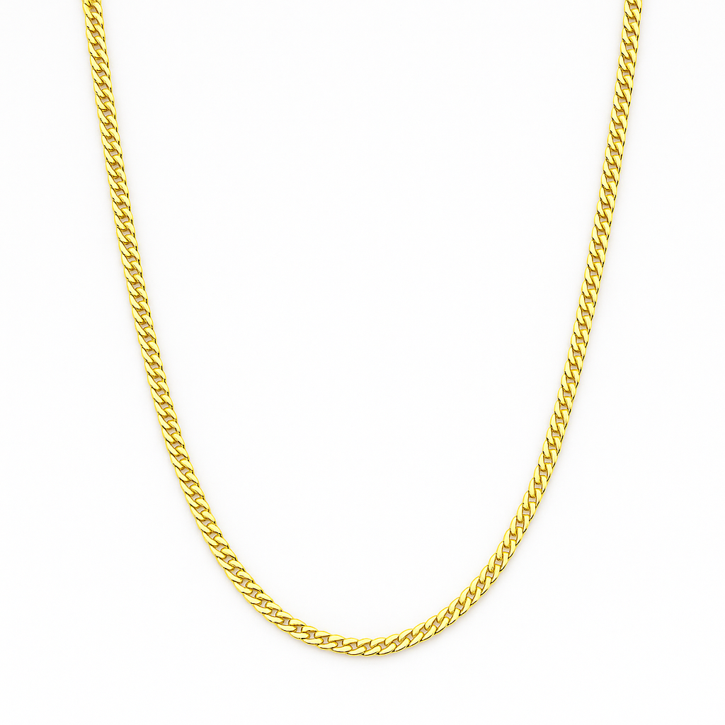 Cadena Cubana Miami 3 mm Oro 14K