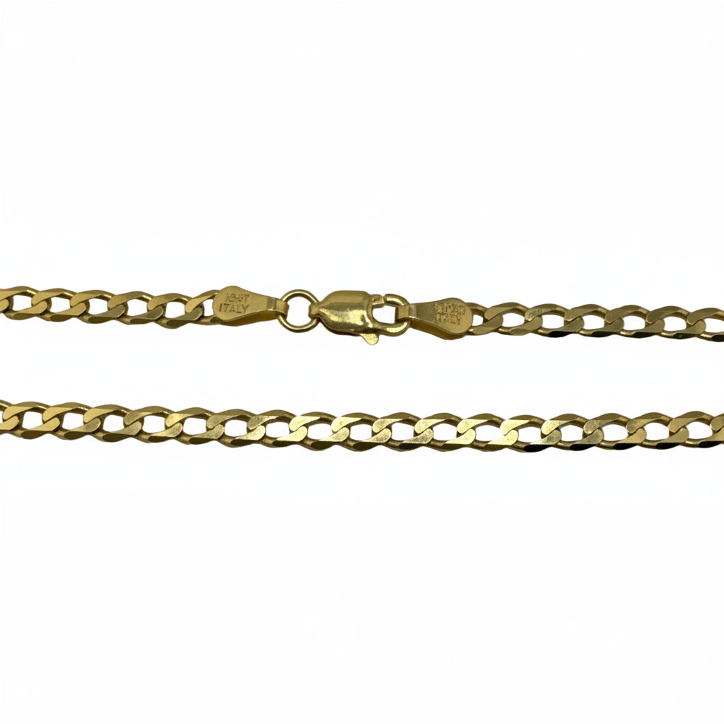 Tobillera Cubano-Italiana en Oro 10K de 3 mm