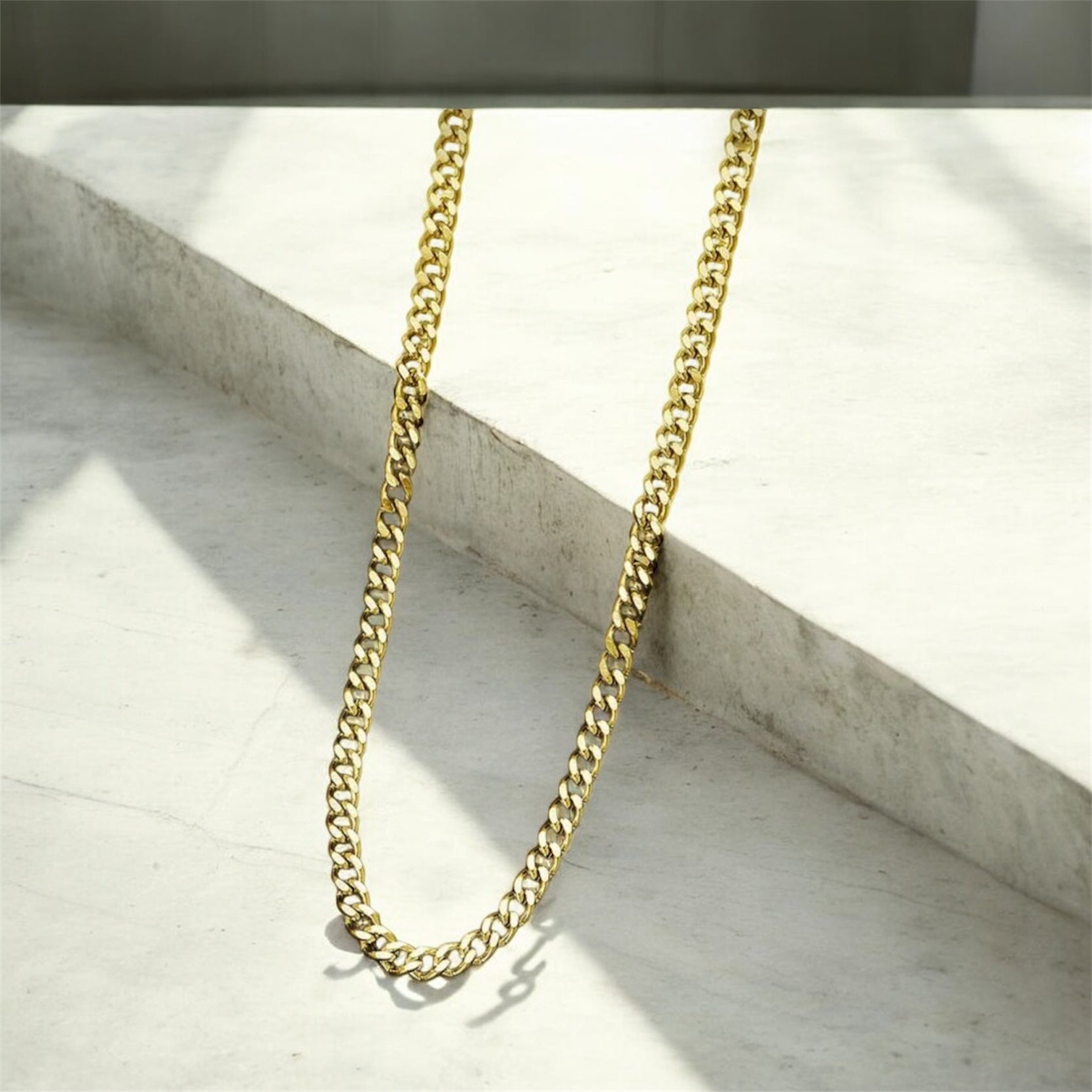Cadena Cubana Italiana 7.1 mm Oro 14K