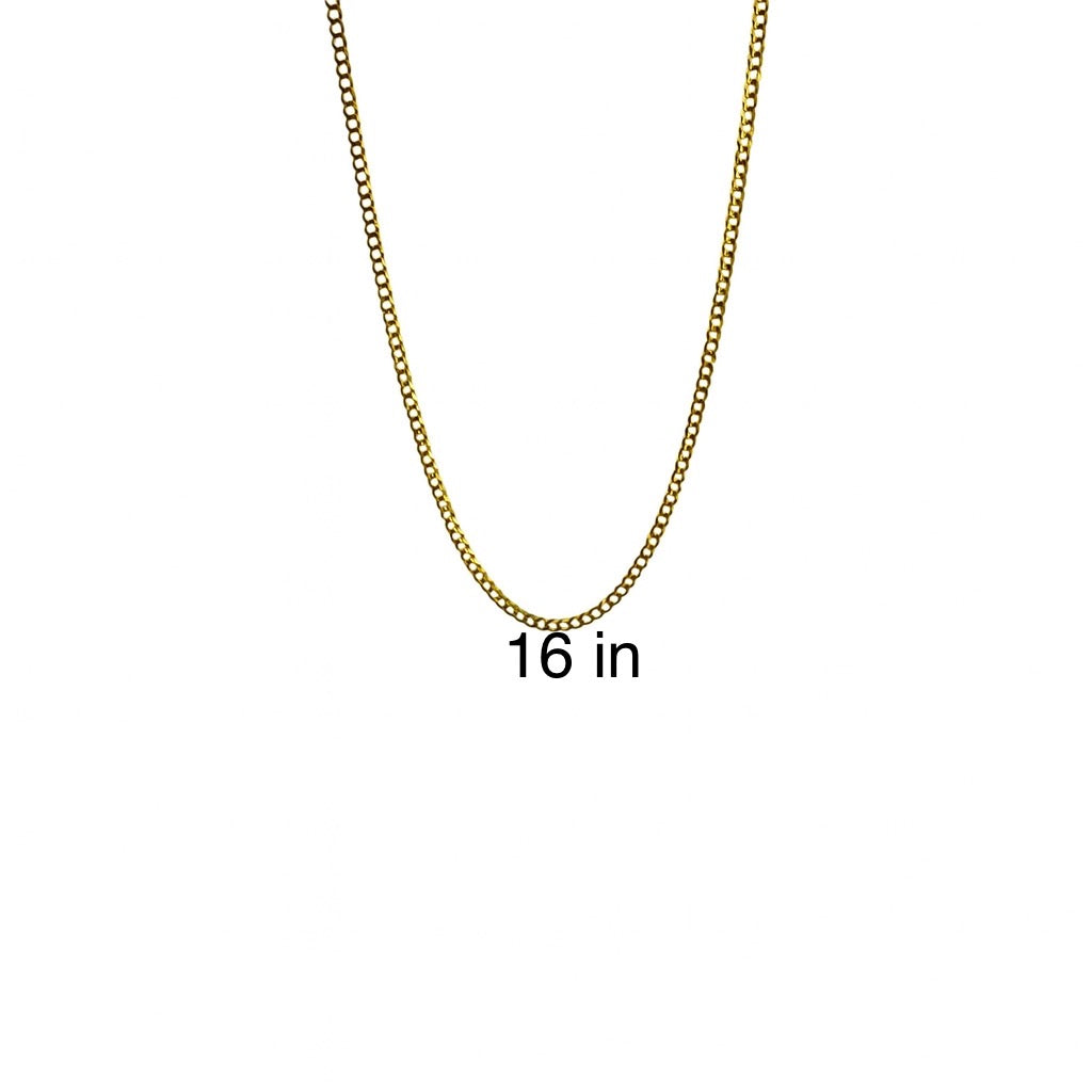 Cadena cubana italiana 3.2 mm oro 14K