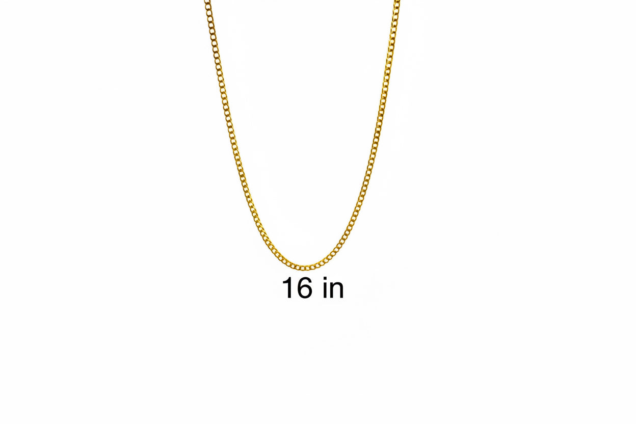 Cadena cubana italiana 3.2 mm oro 14K
