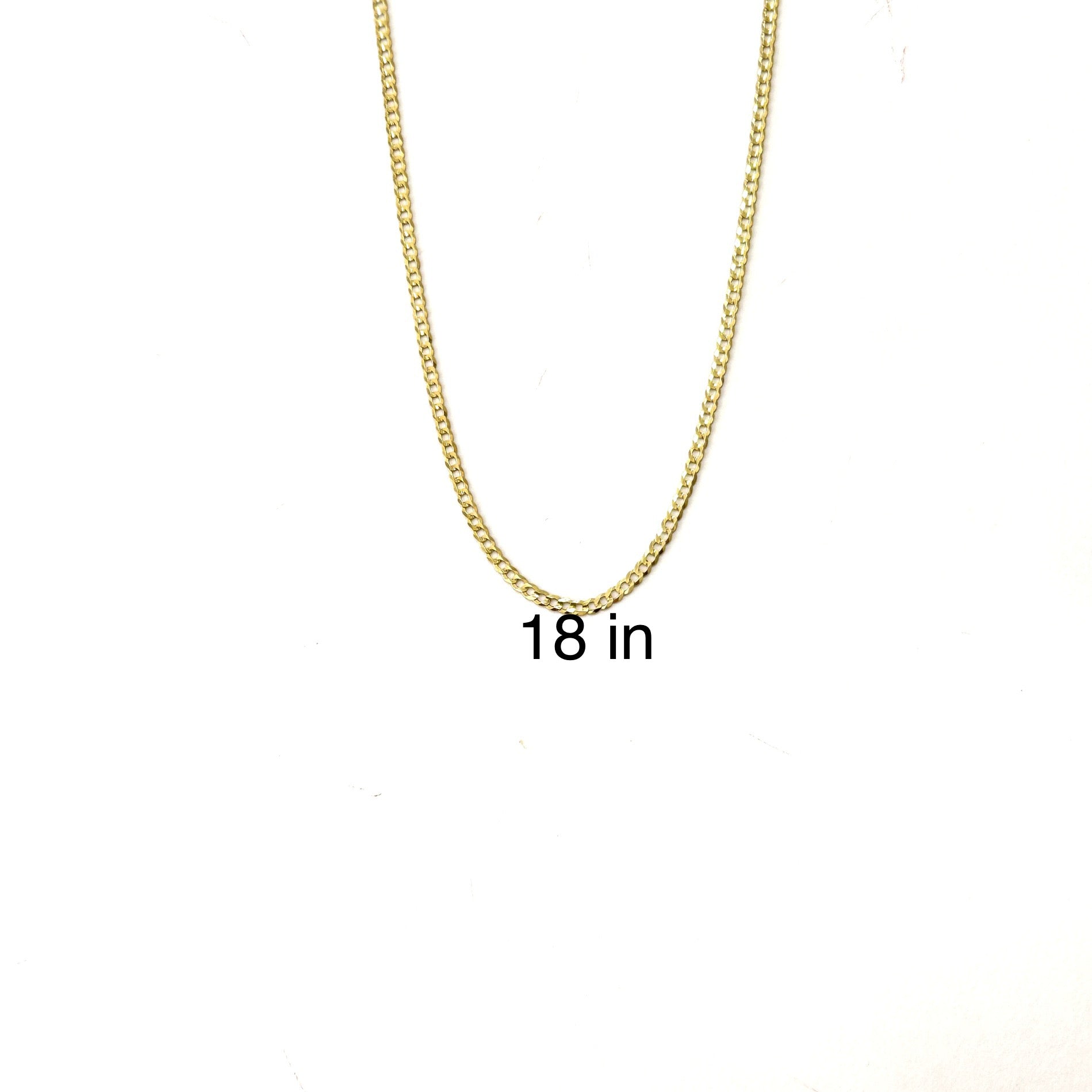 Cadena cubana italiana 3.7 mm oro 14K