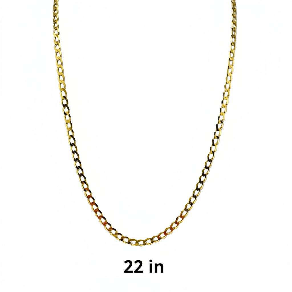 Cadena Cubano-Italiana en Oro 10K de 5.3 mm