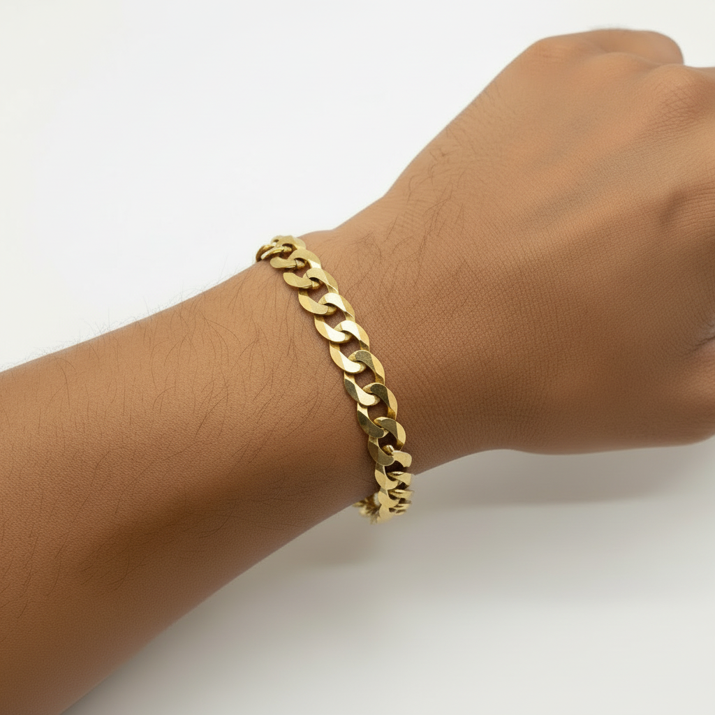 Pulsera Cadena Amoró en Oro 10K 9 mm