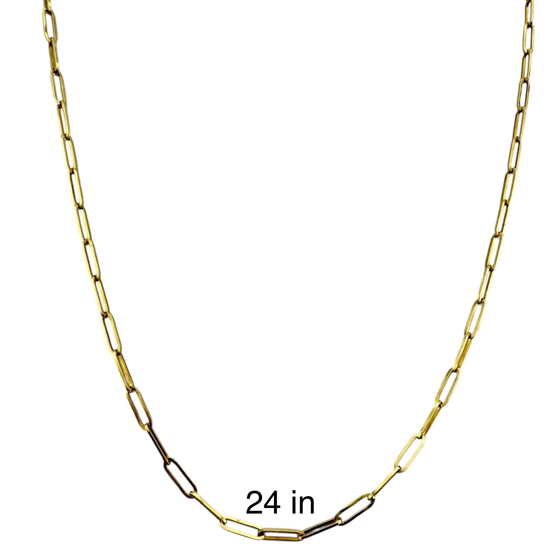 Cadena clip de papel 3 mm Oro 14K