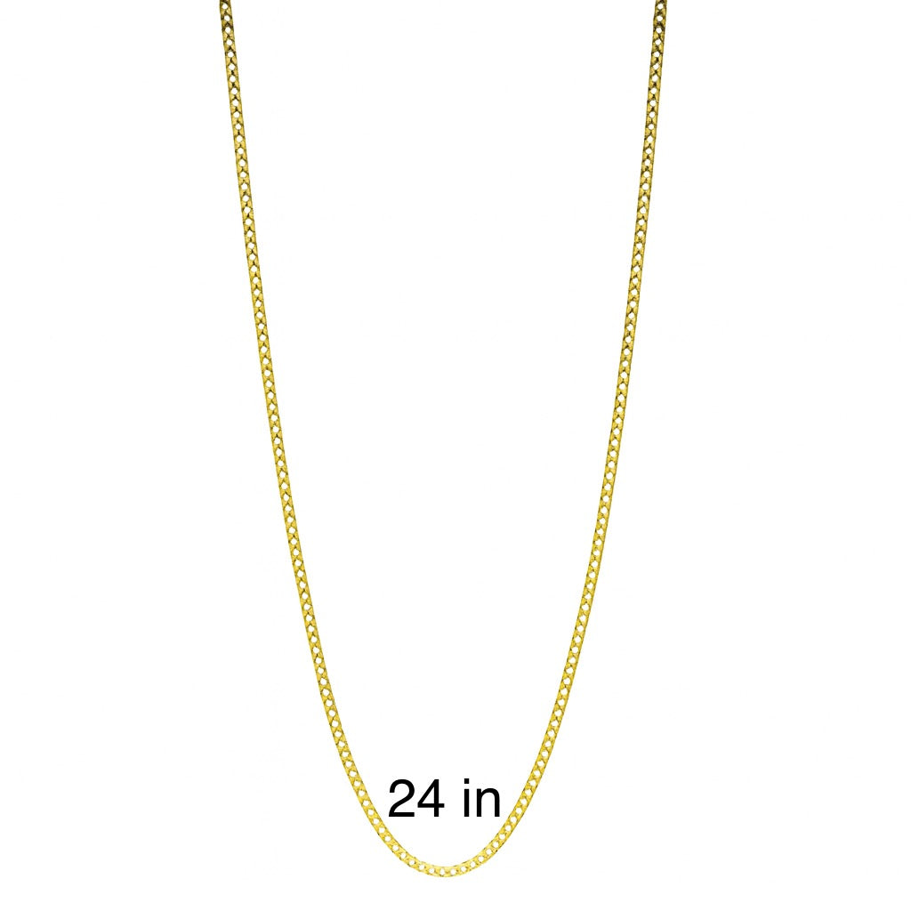 Cadena cubana italiana 3.2 mm oro 14K