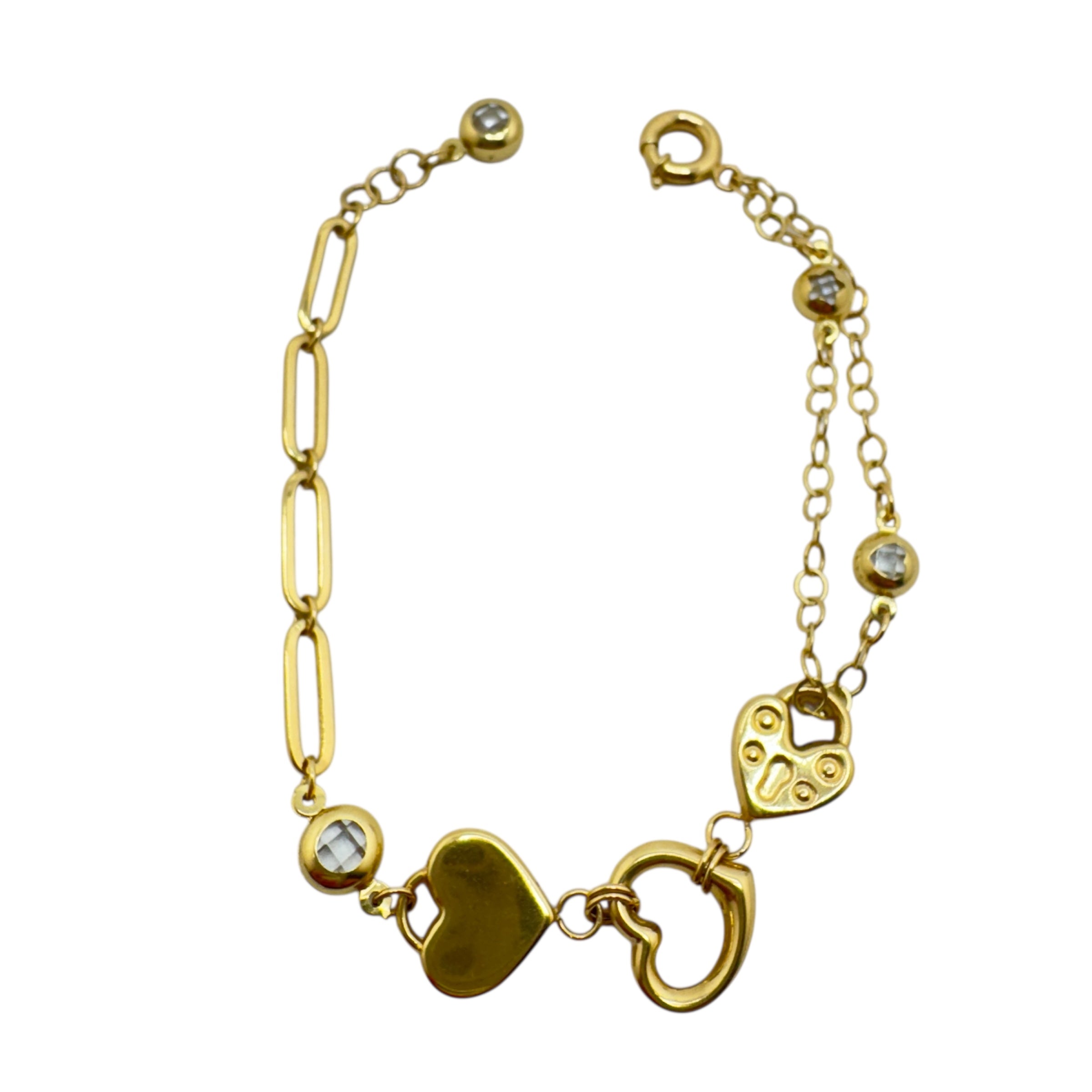 Pulsera de Oro 14K con Dijes Decorativos