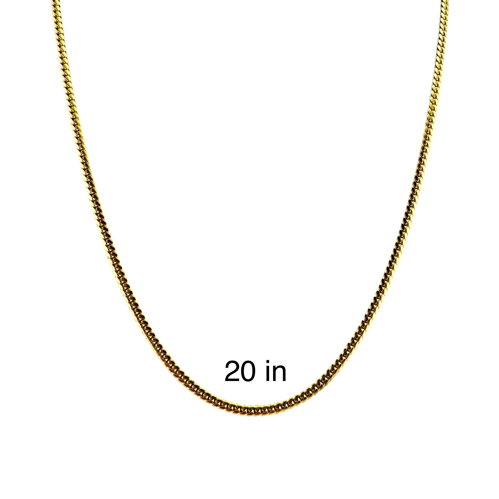 Cadena Cubana Miami 3 mm Oro 14K