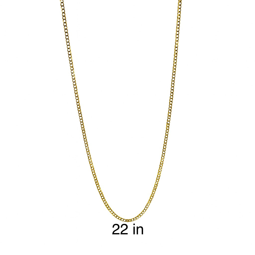 Cadena cubana italiana 3.2 mm oro 14K