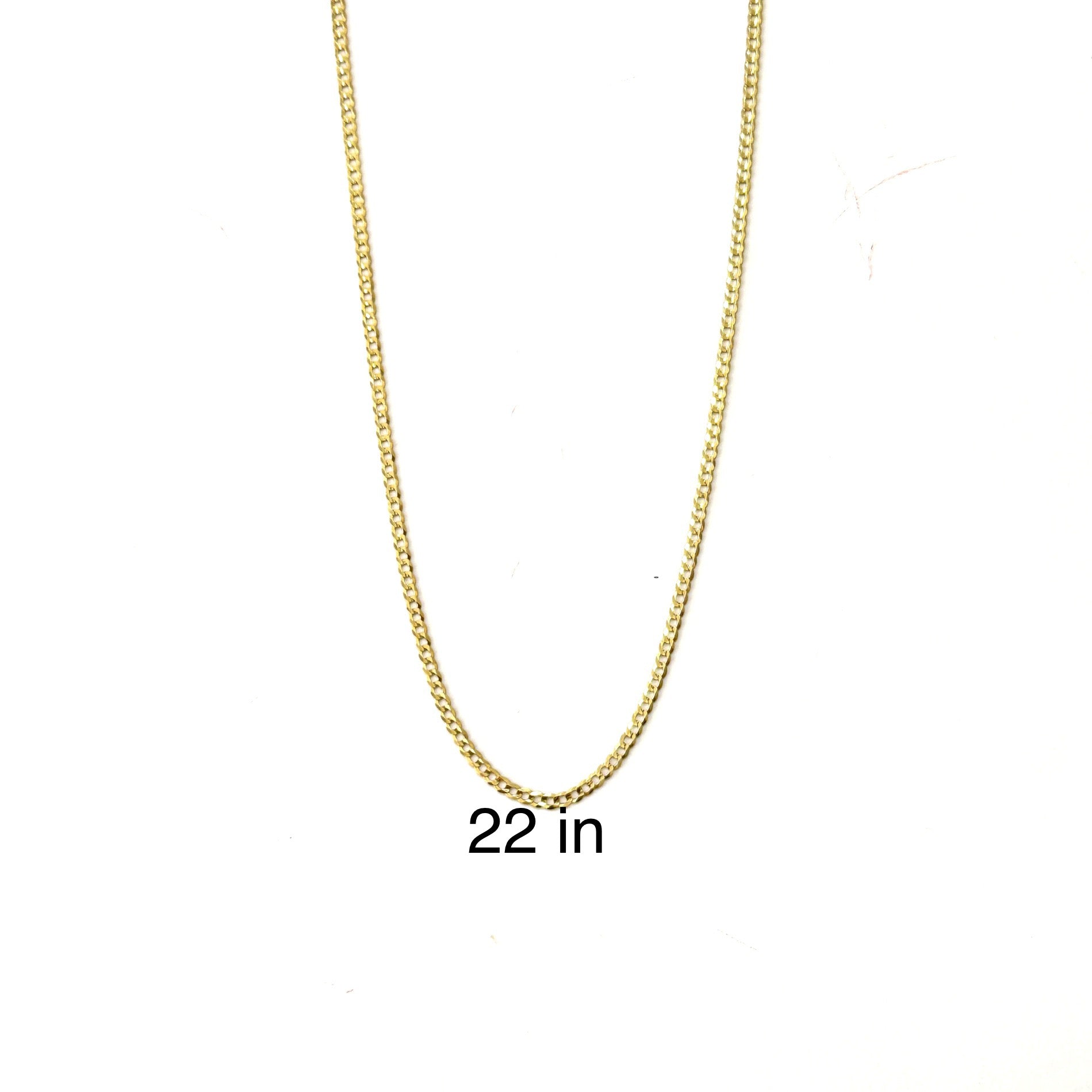 Cadena cubana italiana 3.7 mm oro 14K