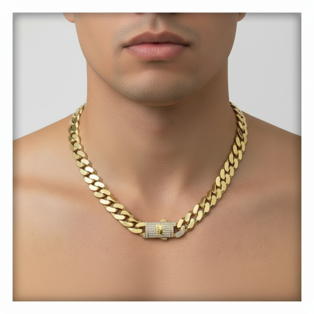 Cadena Mónaco Oro 14K