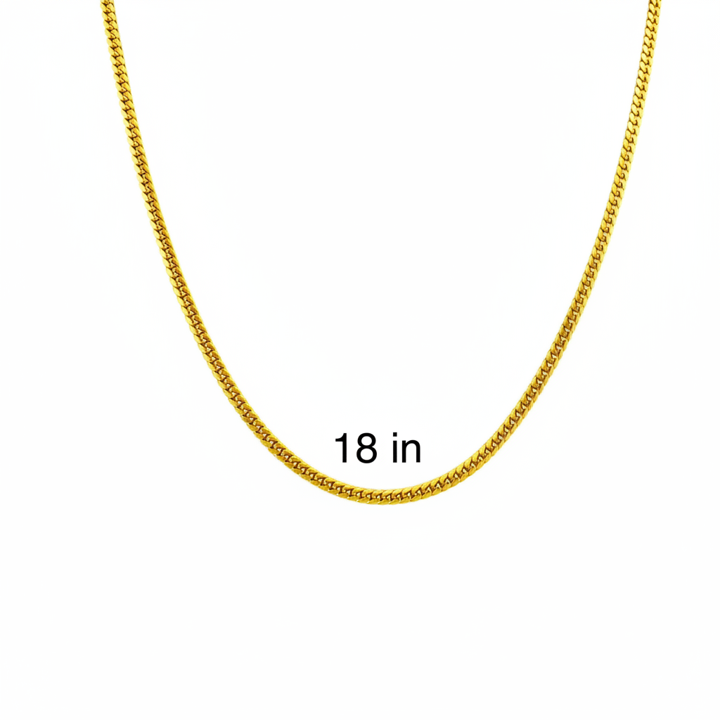 Cadena Cubana Miami 3 mm Oro 14K