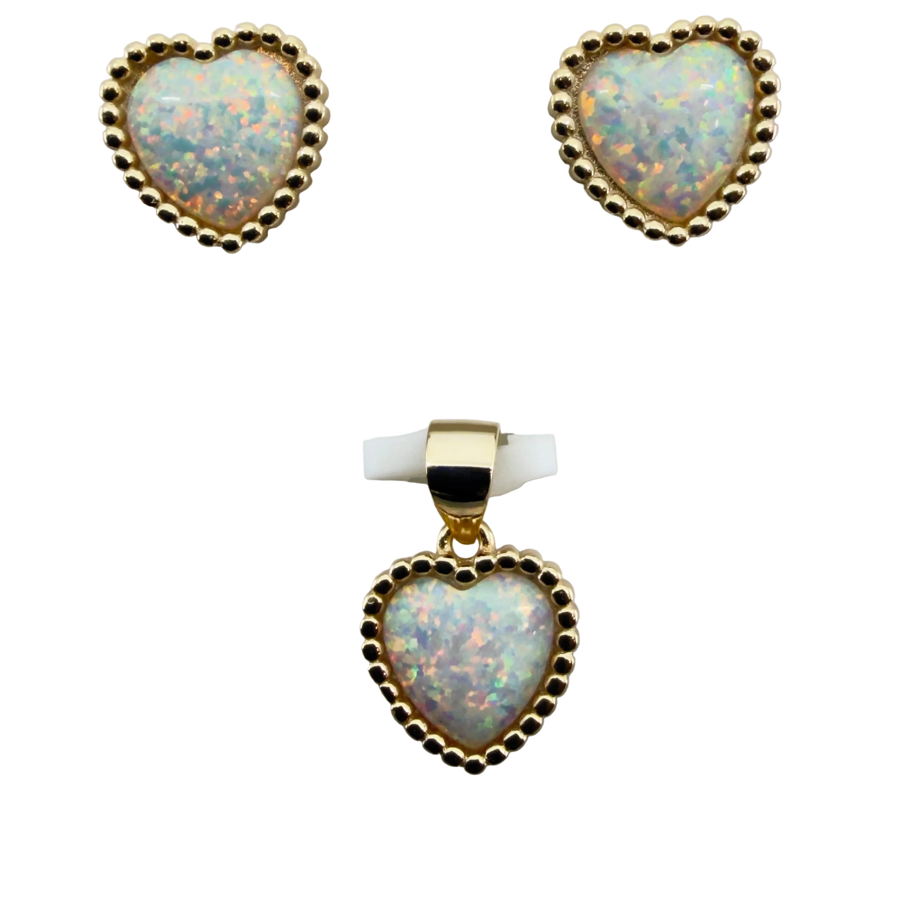 Set de Aretes y Dije en Plata 925